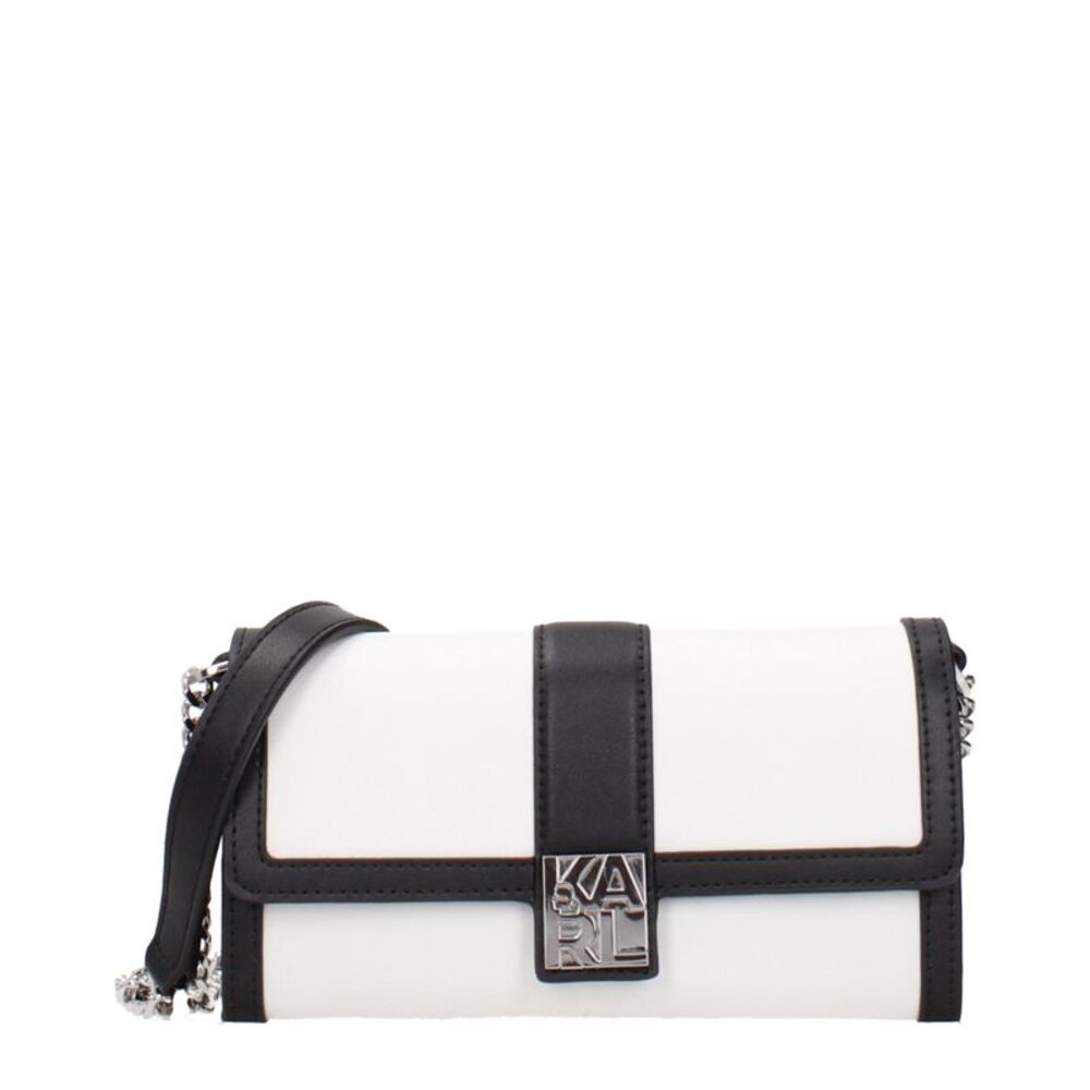 Karl Lagerfeld White Leather Clutch Women's Bag